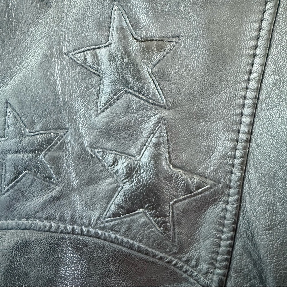 ⭐️Mauritius Leather Moto Jacket w Stars⭐️ - Picture 10 of 16